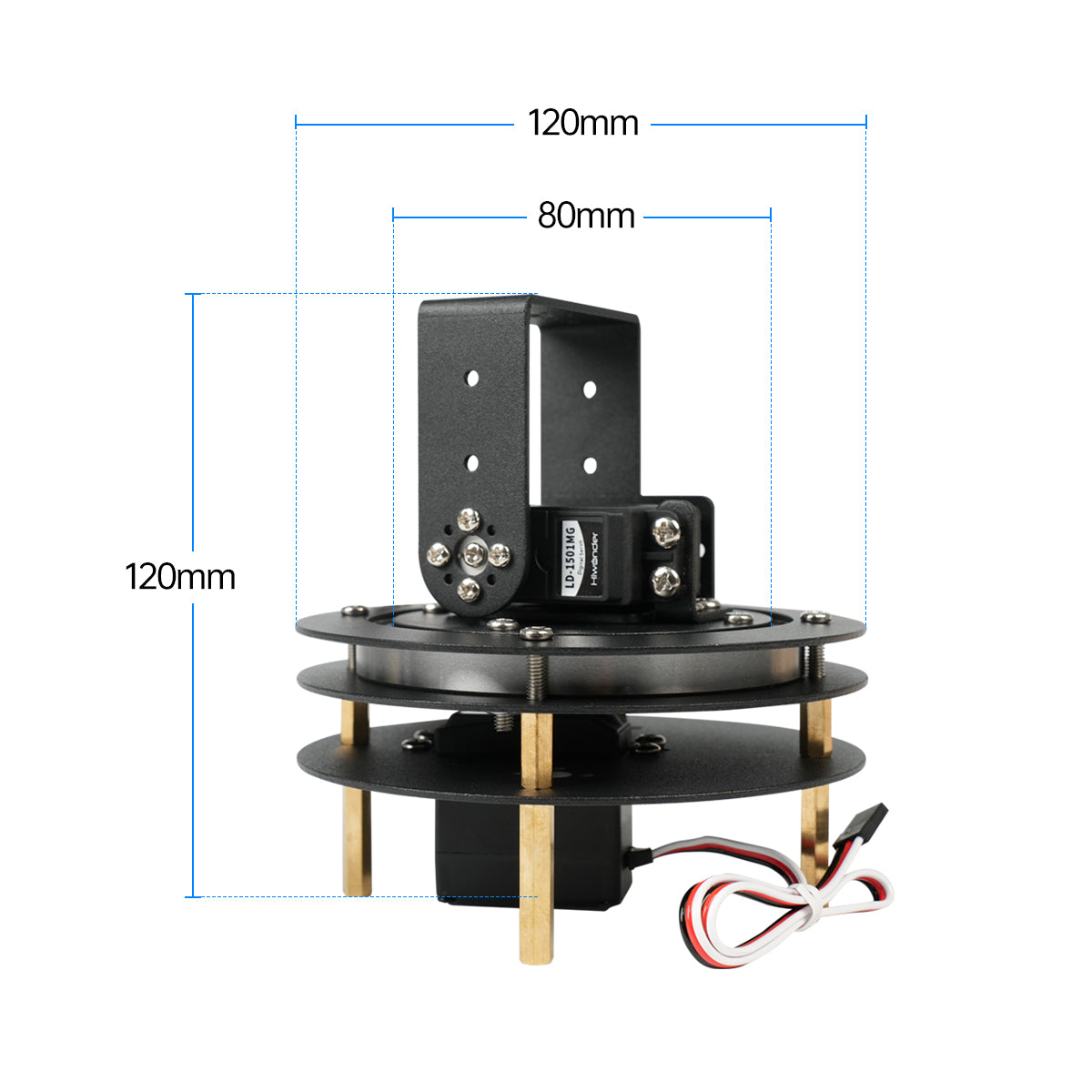 Hiwonder Unassembled 2 DOF Pan - Pan Tilt Bracket ulasan dan harga