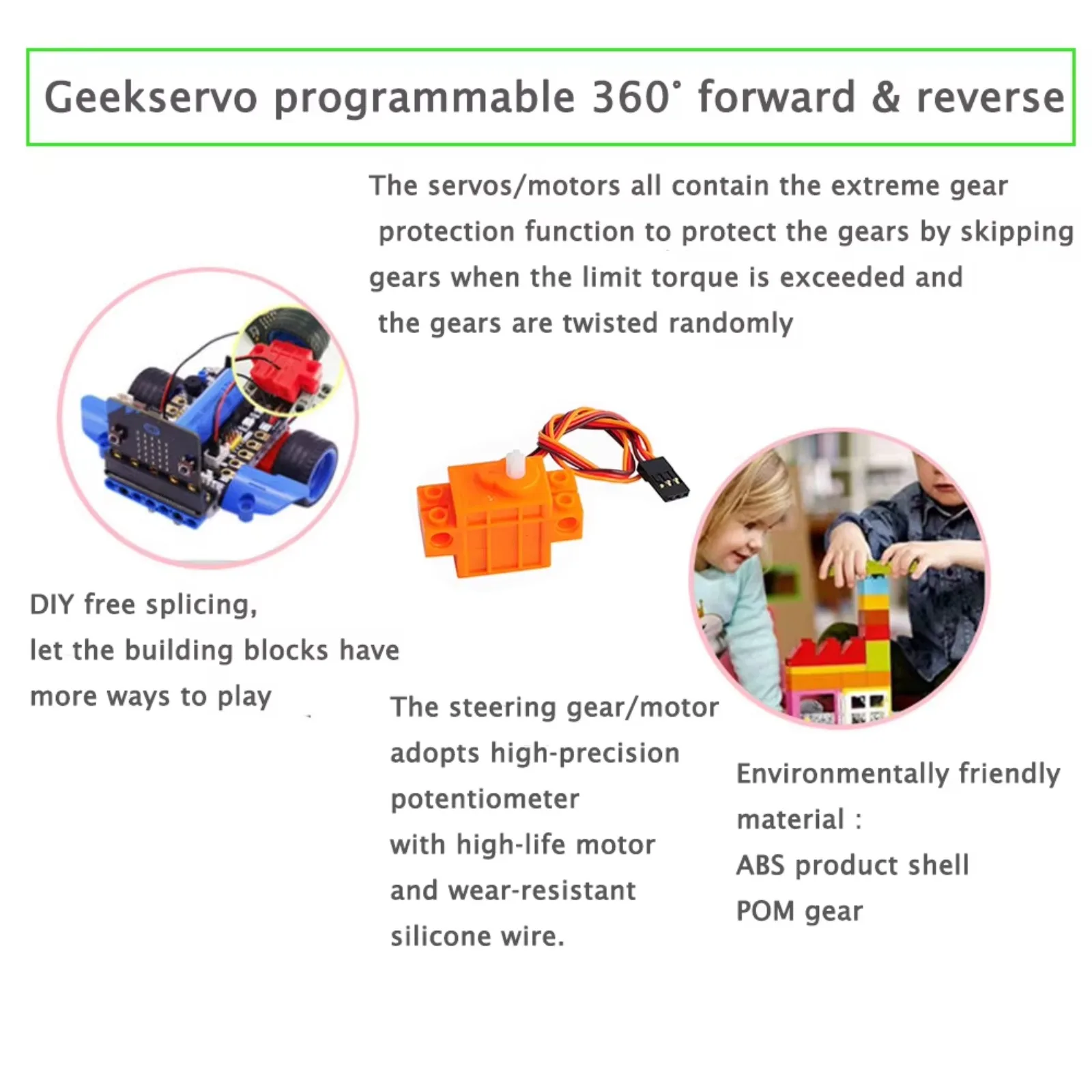 4pcs Geekservo 360 Degree Cont - Microbit Robot ulasan dan harga