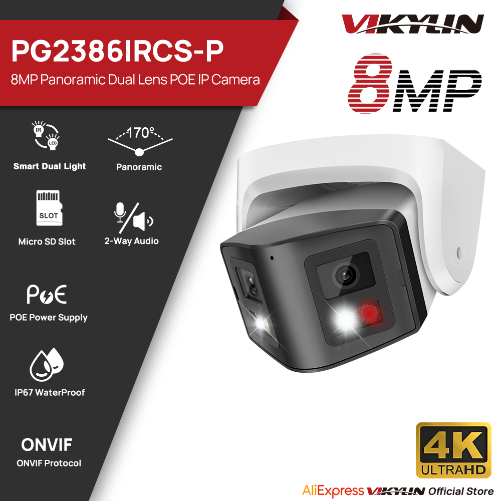 Vikylin 8MP Panoramic Smart Du - Pan Tilt Bracket ulasan dan harga