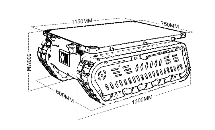 Heavy Duty Tank Chassis Robot  - Robot Track ulasan dan harga