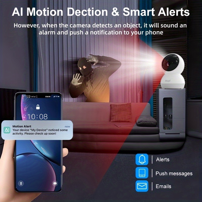 3K Pet Dog Camera with Phone A - Pan Tilt Bracket ulasan dan harga